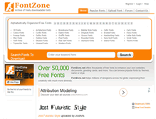 Tablet Screenshot of fontzone.net